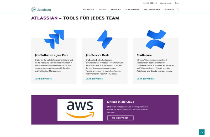 Demicon Website Tools Seite