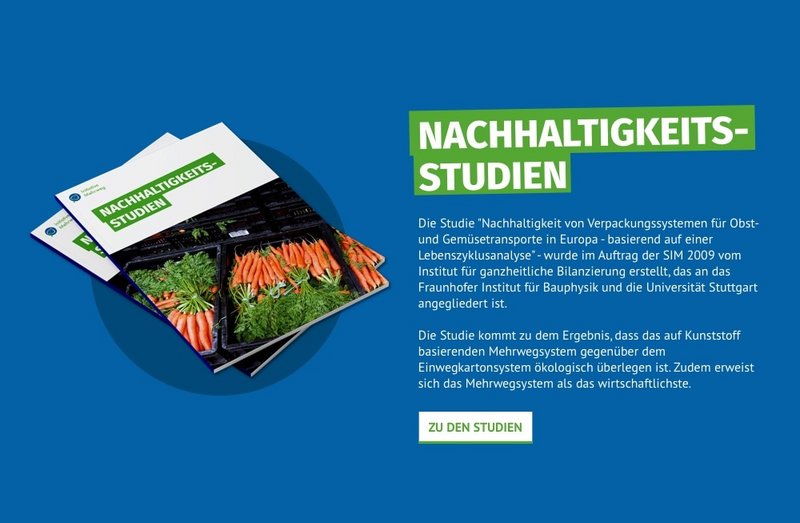 Stiftung Initiative Mehrweg Website Nachhaltigkeitsstudien