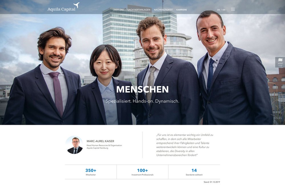 Aquila Capital Website Karriere Seite