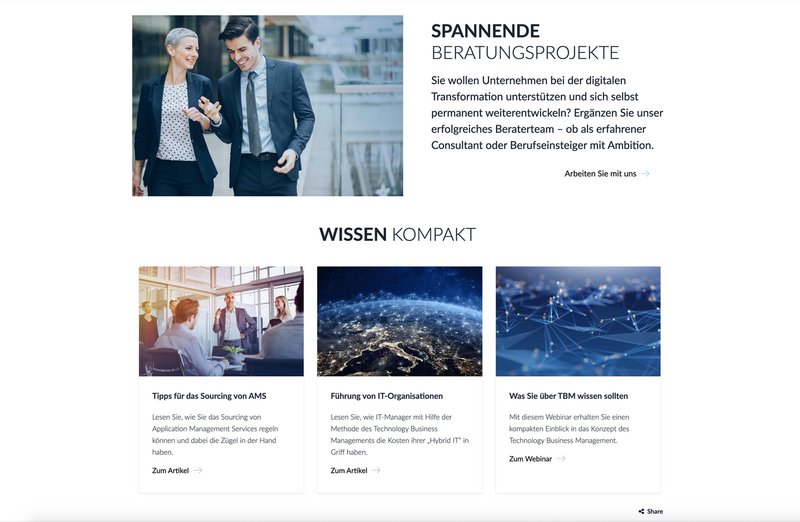 Fochler Website Beratungsprojekte Seite