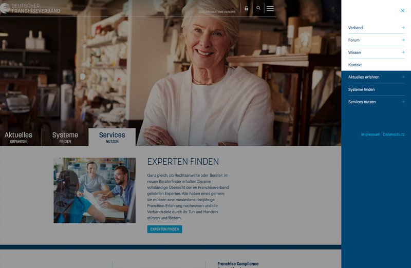 DFV Website Menüstruktur