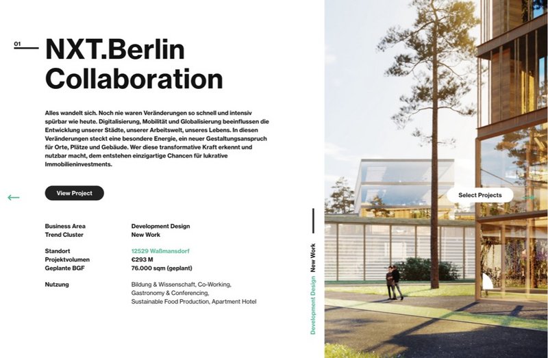 Sector7 Website Projekt Seite