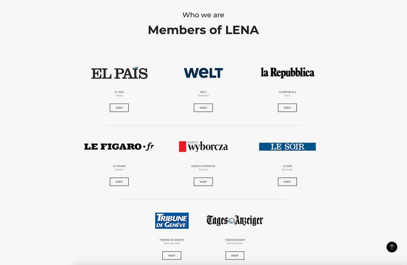 LENA Website Mitglieder Seite