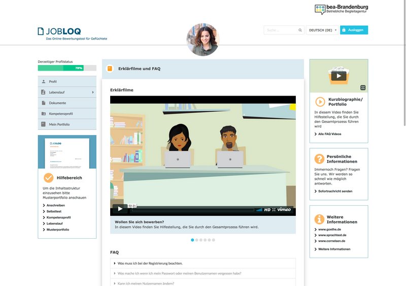 Jobloq Website Erklärvideos 