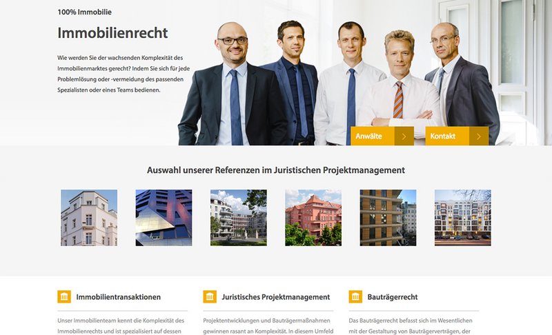 KCP Website Immobilienrecht Seite