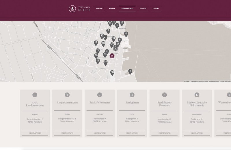Tertianum Suites Website Nachbarschaft Seite