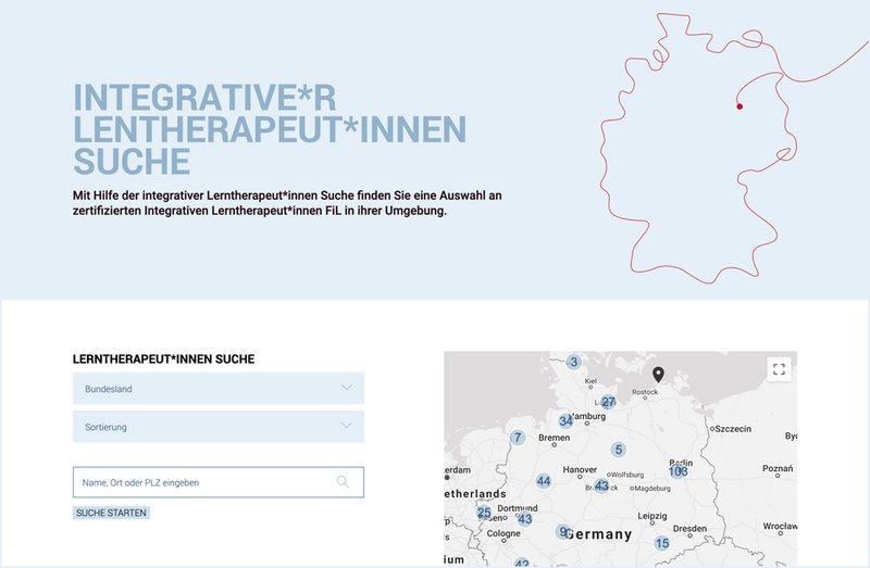 FIL Lerntherapie Website Standortsuche