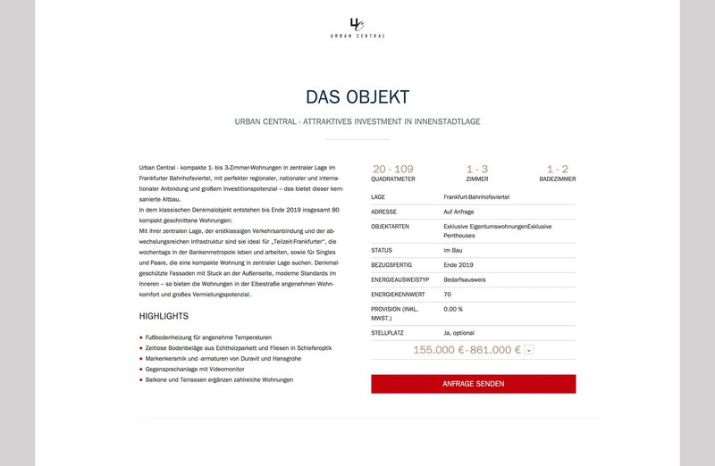 JLL Website Objektdetailseite