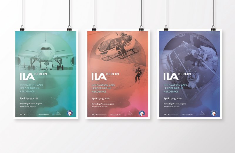 ILA Berlin Poster in drei Farben
