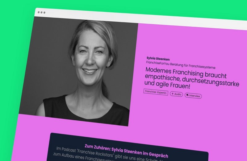 Frauen im Franchise Website Profil Beratung