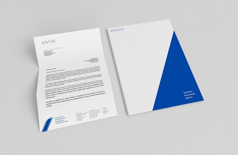 HPTP Briefpapier im Corporate Design