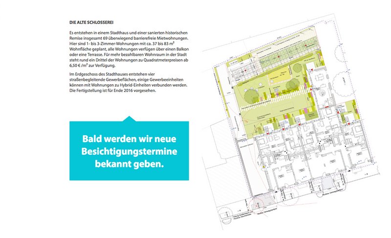 WBM Website Lageplan eines Projekts