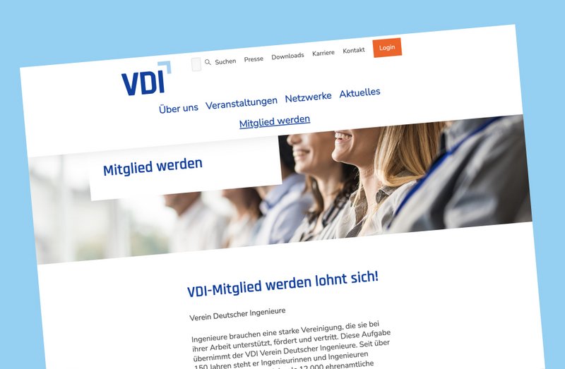VDI Südwest Website Mitglied werden