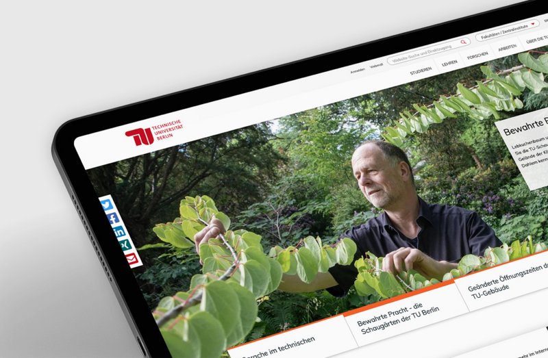 TU Berlin Website Startseite