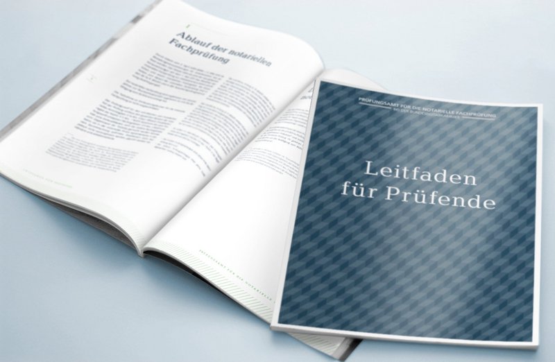BNotK Pruefungsamt Broschüre im Corporate Design