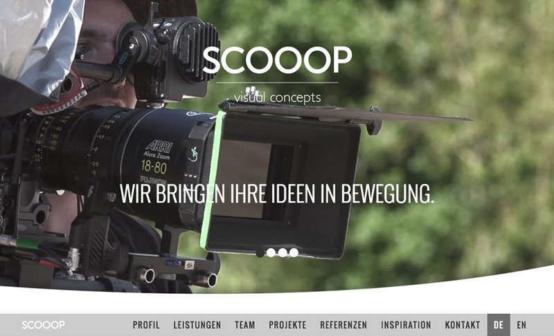 Scooop Website Startseite 