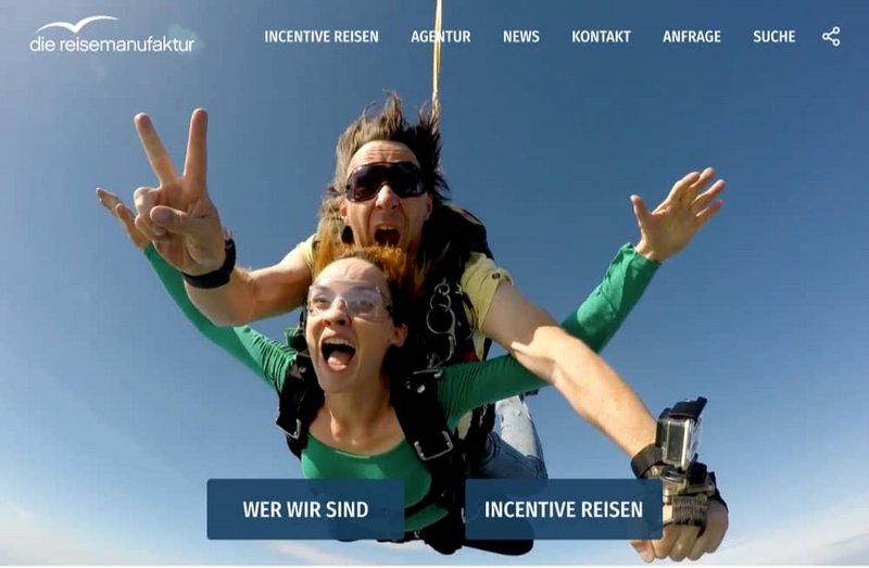 Reisemanufaktur Website Startseite