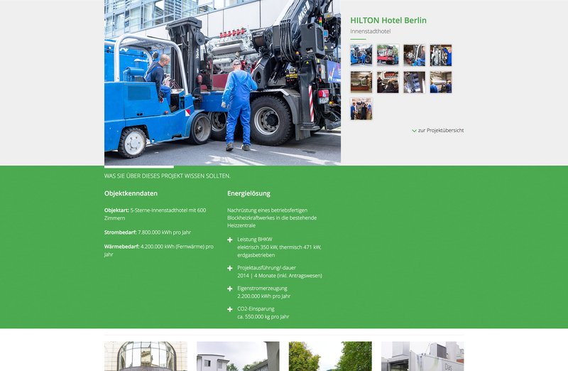 Duobloq Website Ansicht Projektseite