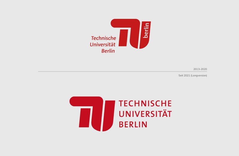 TU Berlin Logo in zwei Versionen